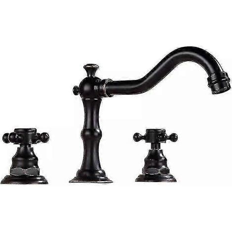 Robinetterie de luxe moderne en laiton pour lavabo de 20 cm (8 pouces) à 3 trous Hy (1/5)