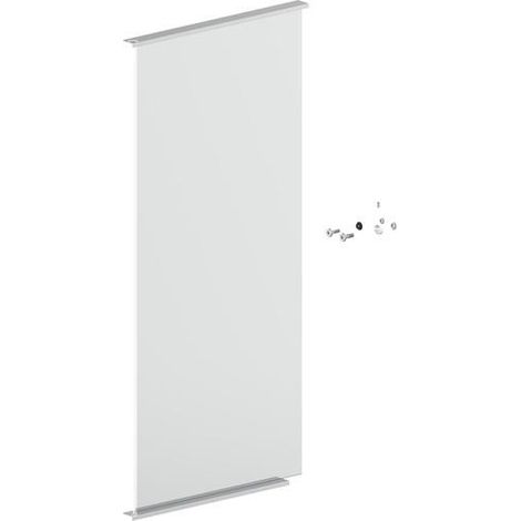 Porte de meuble miroir MATCH ET argent anodisé 128x1 324x700mm gauche