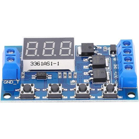 Triggerzyklus-Timer-Verzögerungsschalter-Leiterplatte mit Dual-MOS-Röhren-Steuermodul DC 5–36 V (1/4)