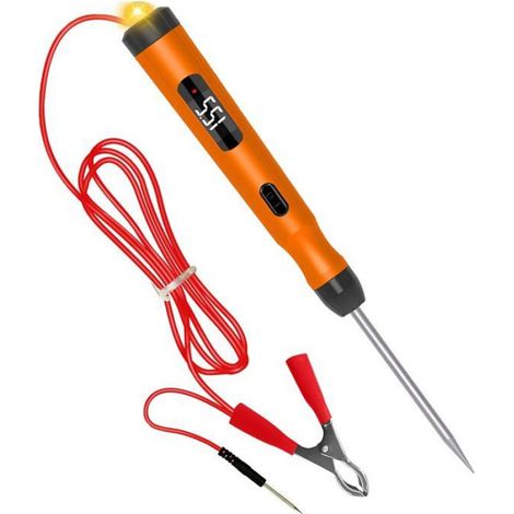 Testeur de circuit automobile 6 V 12 V 24 V DC Testeur de tension avec affichage LED numérique,testeur électrique de voiture Lampe (1/5)