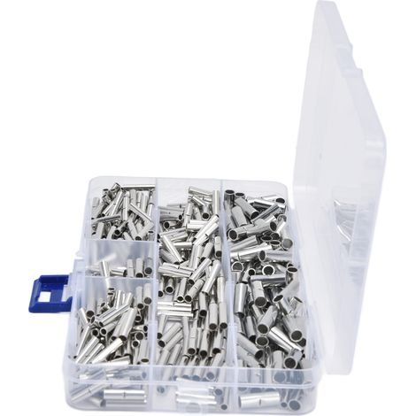 Kit de 450 connecteurs à souder en cuivre étamé, assortiment de manchons de sertissage non isolés pour câbles électriques (1/5)