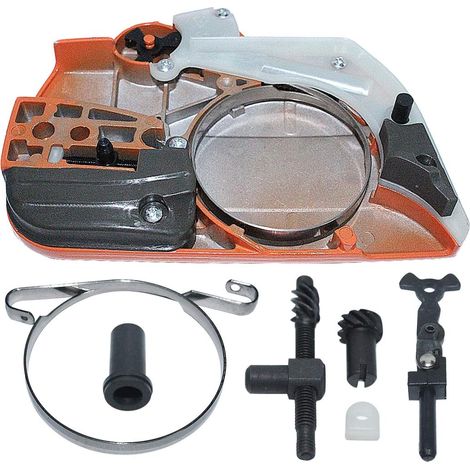 Kit de tensionneur de couverture d'embrayage de frein de chaîne pour Husqvarna 445 tronçonneuse remplace 544097902, 575260403. (1/5)