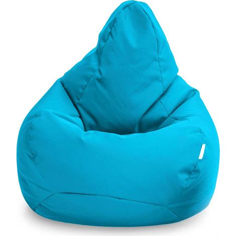 Loft 25 - Gaming-Sitzsack für das Wohnzimmer, Sitzsack mit hoher Rückenlehne für drinnen und draußen für Erwachsene, 80x75 cm wasserfester Sitzsack mit Füllung - Aquamarin (Sitzsack) (1/5)