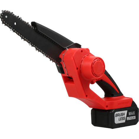 Mini tronçonneuse sans fil 8 pouces (20 cm), scie à main ultra-puissante avec batterie 3,0 Ah, autonomie d'1 heure, petite tronçonneuse portative pour la coupe du bois et l'élagage. (1/5)