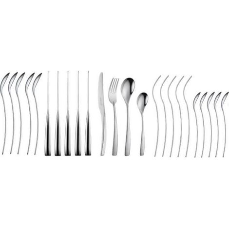 Couverts - Acier Inoxydable - Finition Satinée - Pour Table À Manger - 24 Pièces (1/4)
