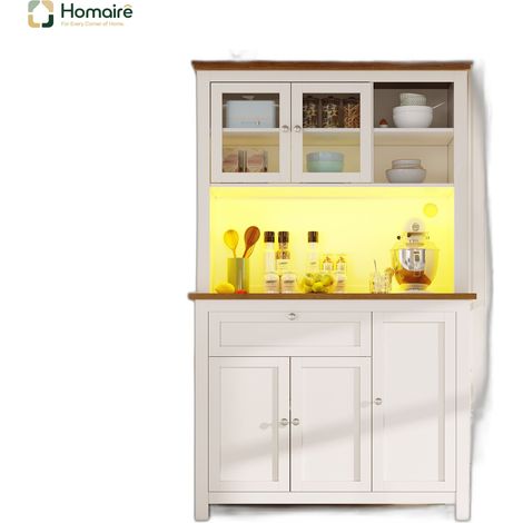 Sideboard MDF weiß 104 x 40 x 180 cm HOMAIRE (1/5)