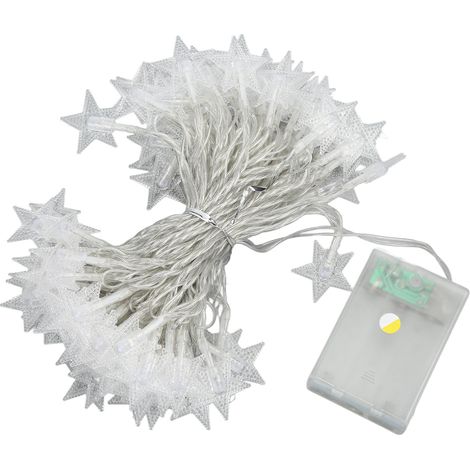 10 Meter lange, wasserdichte LED-Lichterkette, 3-4,5-V-Batterien, zwei Modi, für den Außenbereich (1/5)