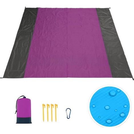 Manta de viaje para exteriores, Esterilla de playa resistente a la arena, Impermeable y plegable, Ligera y portátil, Lona de suelo, 200210 cm (1/5)