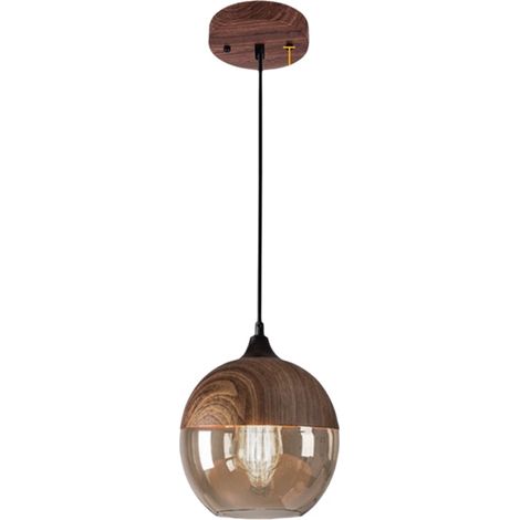 Lustre industriel pour restaurant, lustre à tête unique, personnalité créative, restaurant de fondue, bar, salon de thé au lait, comptoir d'accueil, lustre boule de verre (1/5)