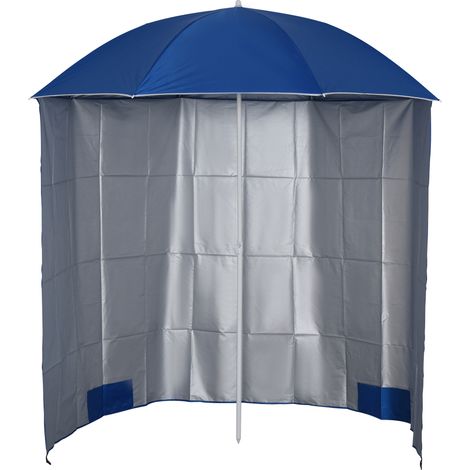 Parasol polyester bleu Sidewall Beach 2,2 x H2,2m
