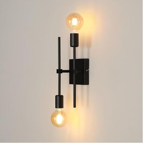 Industrial Indoor Wall Light E27 Black 350° Adjustable (1/5)