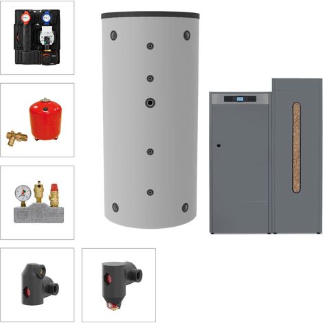 Solarbayer Pelletkesselset PLT-AC 18-1A Variante A 18 kW mit 1xSLS-800 Speicher (1/2)