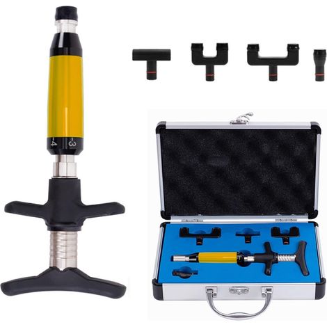 Outils de réglage chiropratique Portables thérapie Corps Masseur Physique Instrument réglage correcteur Pistolet Manuel Ensemble Massage du Dos (Color : Yellow Four Heads, Size : 0) (1/5)