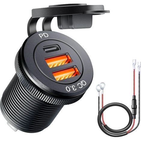 Prise de Charge, Design Étanche, Ports USB Doubles, 7 (1/2)