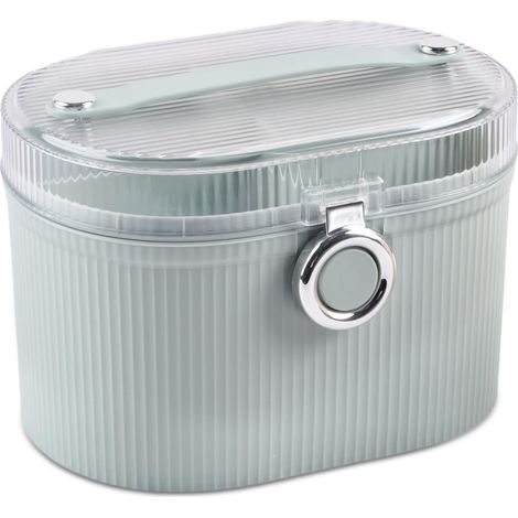 Boîte de rangement pour médicaments à 2 niveaux, organisateur de rangement pour médicaments, armoire à pharmacie compartimentée (1/5)