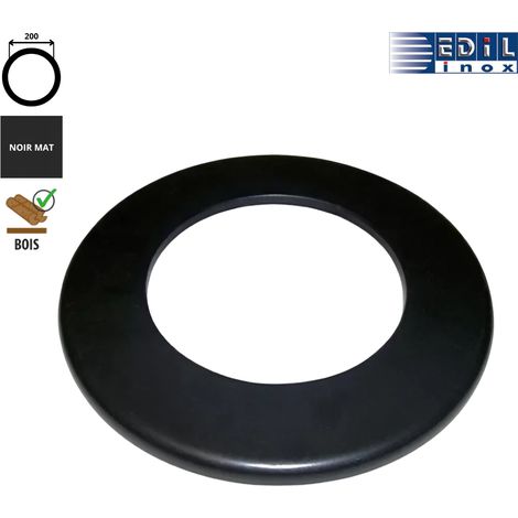Rosace émaillé noir mat Edilinox - Diamètre 200 mm
