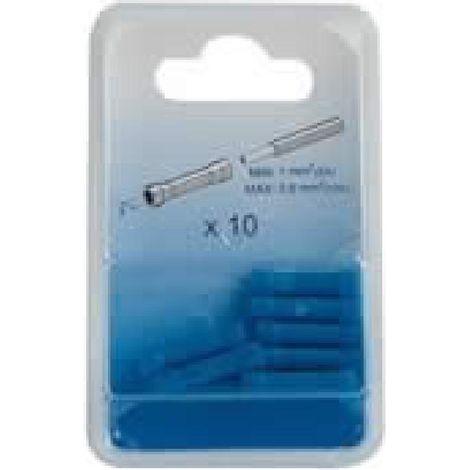 10 Cosses cylindriques boutables bleues