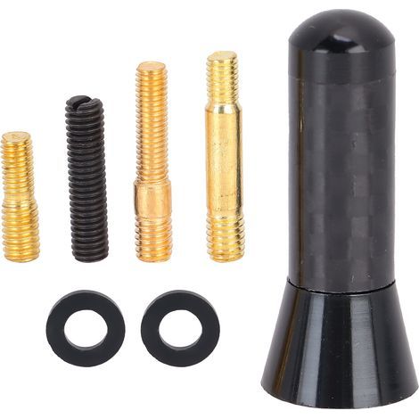 Kurze Antenne aus Aluminiumlegierung und Kohlefaser, 3,5 cm / 1,4 Zoll, universelle Fahrzeugmodifikation (1/5)