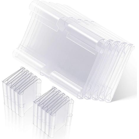 60 porte-étiquettes en plastique pour étiquettes de prix et présentoirs de marchandises (1/5)
