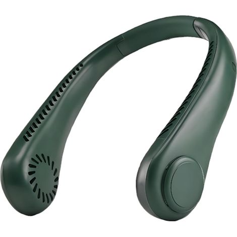 Ventilador de cuello portátil sin aspas, flujo de aire de 360°, mini ventilador recargable por USB, ventilador personal manos libres. (1/4)