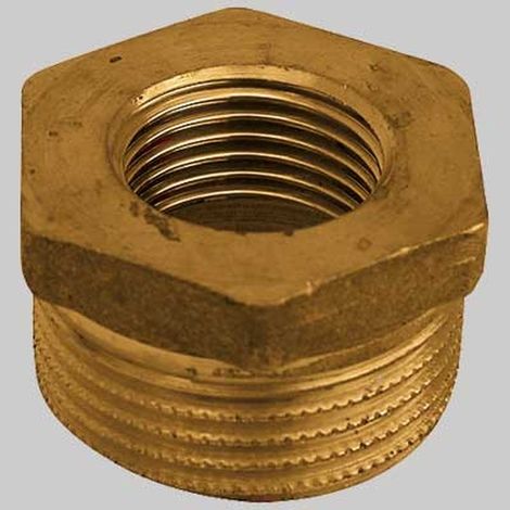 "RIDUZIONE MASCHIO/FEMMINA OTTONE GIALLO - 2"" x 1""1/4"