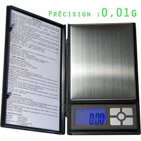 Küchenwaage – XL-Größe – Genauigkeit 0,01 g – 500 g Kapazität – Tara-Funktion