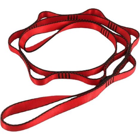 Sangles yoga 1 Sangle d'extension pour hamac de yoga, sangle en nylon multi-boucles réglable, idéale pour le yoga aérien, le Pilates, les étirements et le fitness. (1/5)