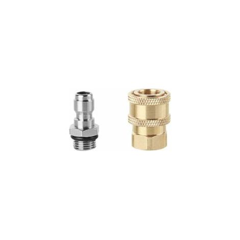 Conectores para boquillas de pulverizadores de alta presión, rosca M14, conector rápido de 1/4", piezas de conexión de mangueras, conectores para botellas de espuma de nieve - Crezuo (1/4)