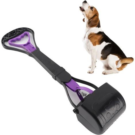 Pelle à Crottes de Chien à Long Manche, Conception Ergonomique étendue avec Grande Bouche Dentée pour Chiens de Taille Moyenne à Grande, Matière Plastique Robuste (1/5)