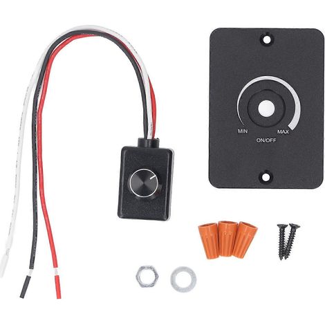 Variateur 12 V, facile à installer, pour lampes halogènes et incandescentes de camping-car, avec bouton rotatif. (1/4)