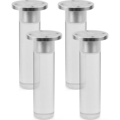 Möbelfüße aus Acryl, 10 cm hoch, transparente Sofafüße, geeignet für Sofas, Stühle, Tische, Schminktische, Betten, Schränke, Hocker, dekorative Schrankfüße (1/5)
