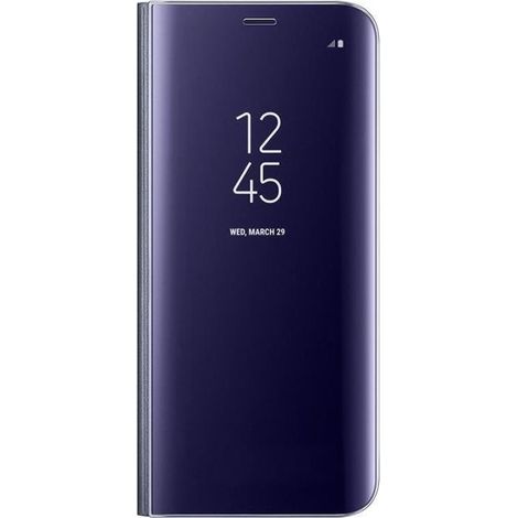 Clear View Housse Etui Samsung Galaxy S8 ,Flip Folio Ultra-Mince Translucide Miroir Smart Cover - Violet