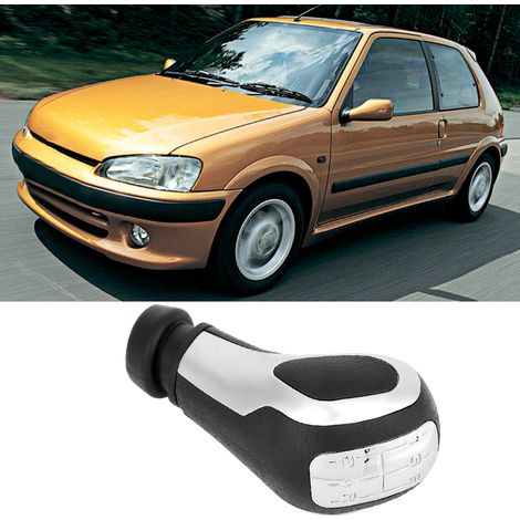 Manette de vitesse 5 vitesses en aluminium pour Peugeot 106 206 206CC 207 307 407, pommeau de levier de changement de rapport, pièce auto intérieure, noir (1/5)