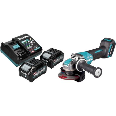 Makita GA 047 GM201 Akku Winkelschleifer 40 V max. 125 mm X-LOCK Brushless + 2x Akku 4,0 Ah + Ladegerät (1/5)