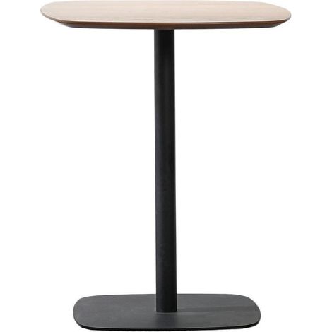 MESA OVALADA MODERNA 60x60x74 cm roble negro LOFT (1/5)