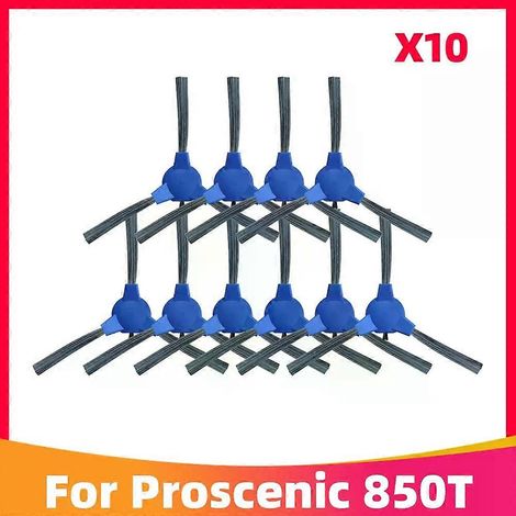 S'applique à (Pioneer VC704R / Proscenic 850T) Pièces de rechange et accessoires Brosse latérale principale Filtre HEPA Chiffon de nettoyage (10 brosses latérales) (1/5)