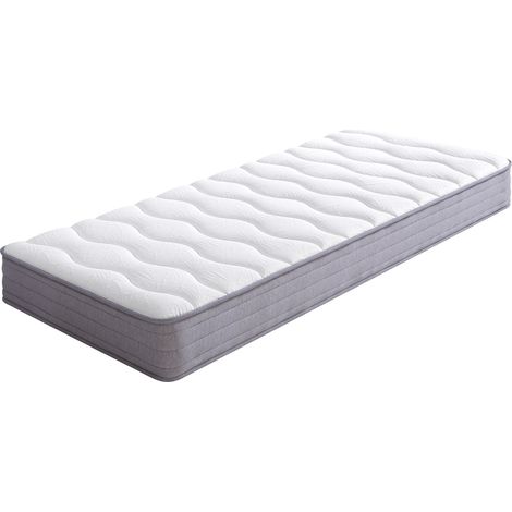 Materasso a molle 90 x 200 cm, H3, 20 cm, ergonomico, bianco, OKWISH (1/5)