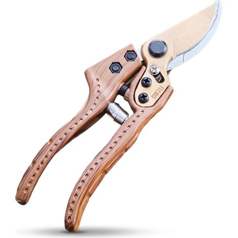 Cisaille Haie Manuelle, Sécateur en Bois, Coupe Branche Télescopique Manuel, Ciseaux Jardinage pour Ronce et Herbe, Tenue Jardinage Femme Homme (1/5)
