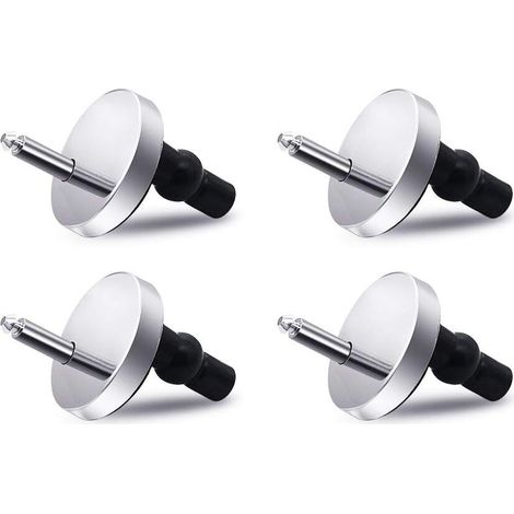 Abattant WC Fixations Charnières 2 Paire Libération Rapide Top Fix Store Charnières Trou de Fixation Extensible Caoutchouc Vis avec Base de 50mm 4 Pièces (1/5)