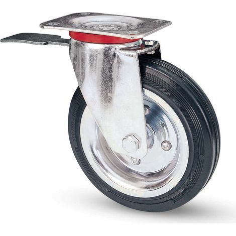RUOTA INDUSTRIALE D  80 GOMMA 80BIS PIASTRA GIR FRE- AVO- 1,0 pz