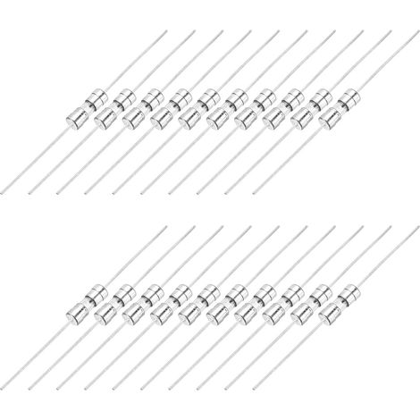 25pcs Fusibles À Tube En Verre, Axial-Avec Fil De 3.6 x 10 mm 0.5A 250V Pour Remplacer Ou Réparer De Nombreux Électroniques Domestiques (F 0.5A) (1/5)