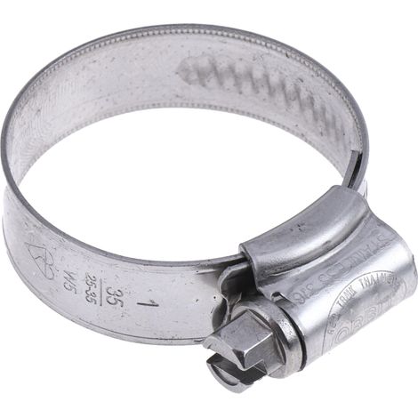 Collier de serrage pour tuyau, Hexagone fendu, Acier inoxydable 316, 25 35mm (1/3)