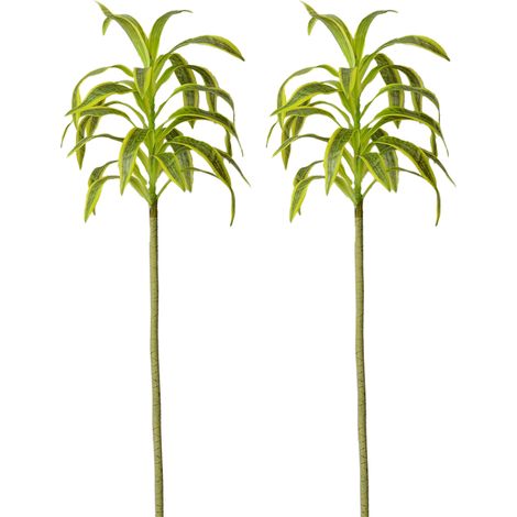 Planta artificial de bambú con forma de lirio y 24 hojas verdes – 2 macetas – decoración para sala de estar – adorno para arreglos florales (1/5)