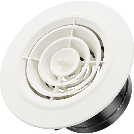Grilles d’aération 100mm, d’ouverture d’air réglables, avec Moustiquaire, Grille Aeration Ronde, Bouche vmc 100mm, Grille de Ventilation Pour SDB, WC, Cuisine, Garage (1/5)