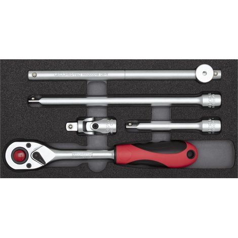 Kit clé GEDORE red 5 pcs 1/2" avec cliquet (1/4)