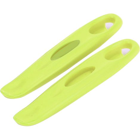Lot de 2 démonte-pneus vélo en plastique POM verts pour réparation de pneus de bicyclette (1/5)