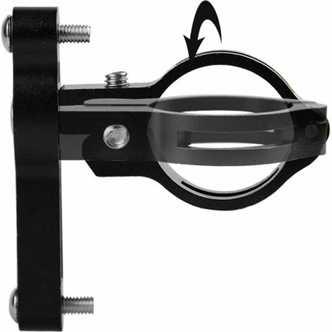 Adaptateur porte-bidon pour vélo d'extérieur, base en alliage d'aluminium CNC noir (1/5)