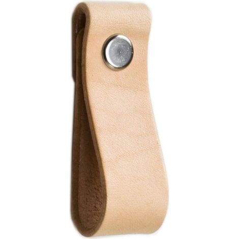Maniglia per mobili in pelle, pomolo, naturale, Black Tree + viti (1/5)