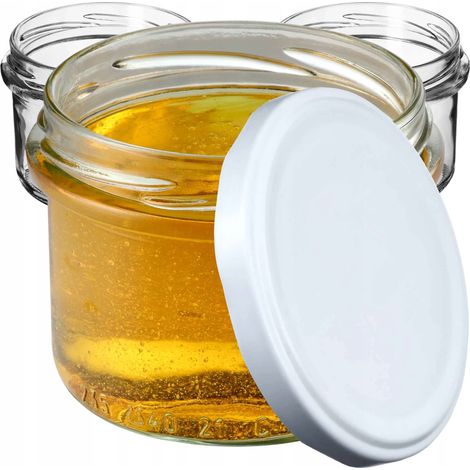 KADAX 10x Glasgläser 235 ml zum Einmachen von Marmelade und Pastete, Deckel Fi82