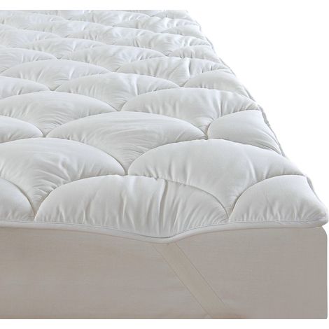 Coprimaterasso trapuntato Topper con fascie elastiche disponibile in 3 misure Bianco - Piazza e Mezza